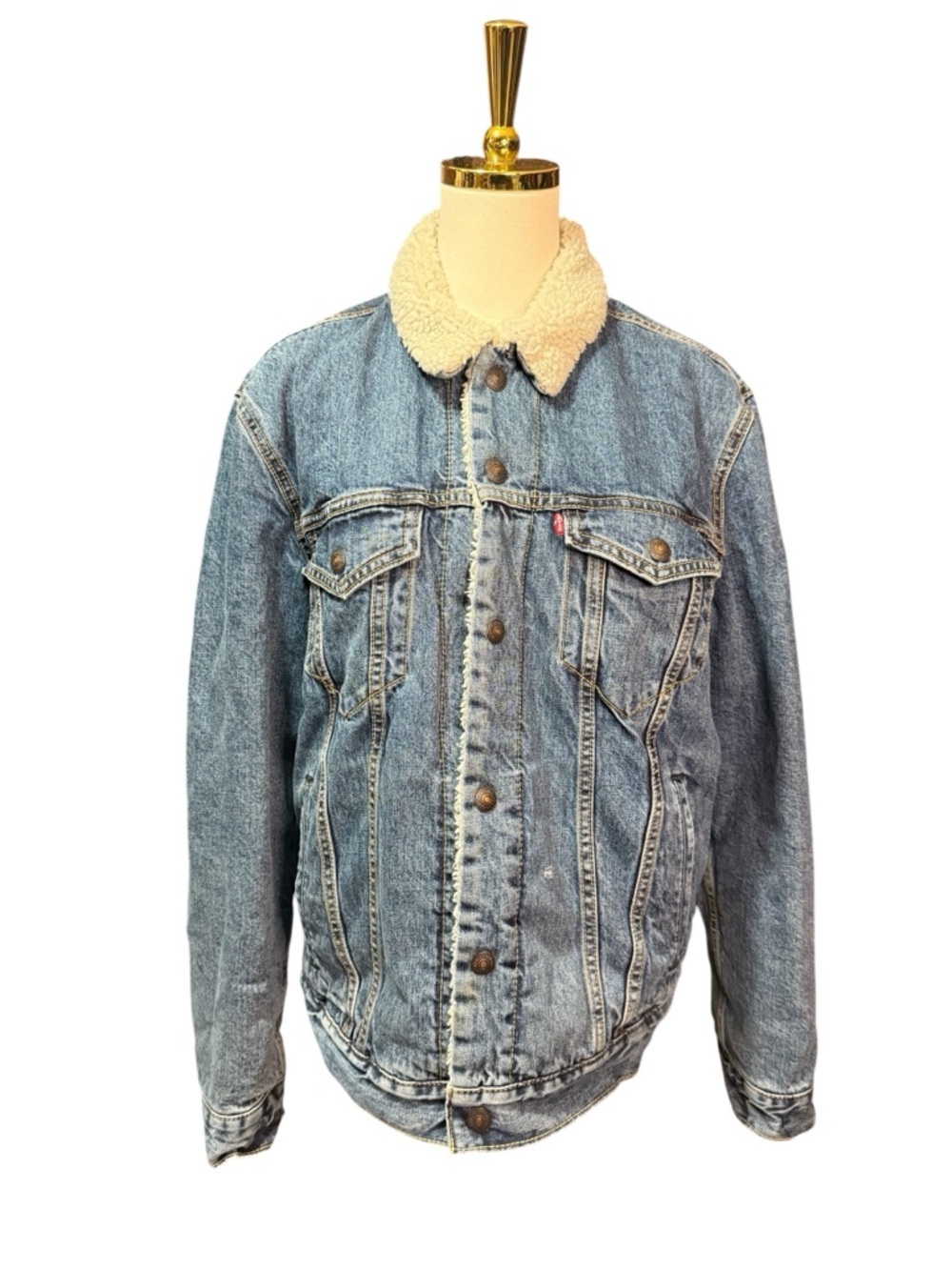 Levi's TYPE III SHERPA TRUCKER JACKET In the Morning Sherp - Medium Wash Size M